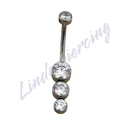 Umbigo titanio 3 pontos