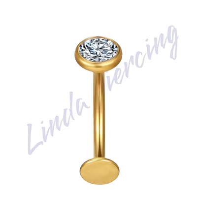 Banana Floating Titânio Pvd Zircônia Cristal