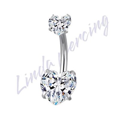 Umbigo Titanio Coração rosc Int M