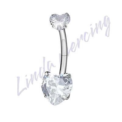 Umbigo Titanio Coração rosc Int P