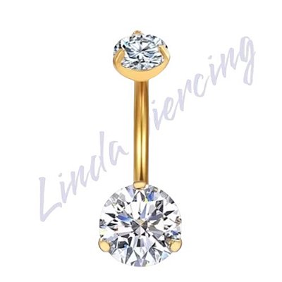 Umbigo Titanio PVD Redondo rosc Int P