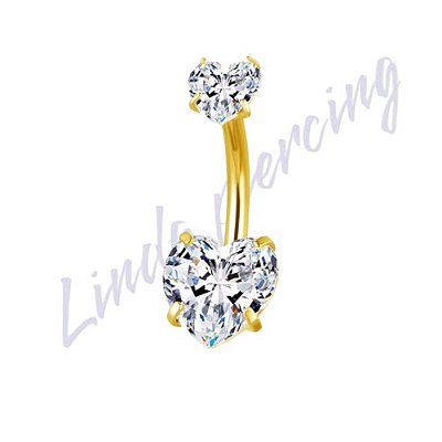 Umbigo Titanio PVD Coração rosc Int P