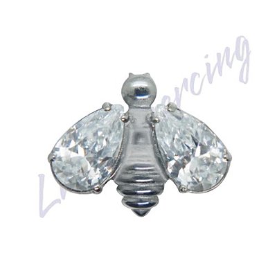 Labret Titânio Abelha Zircônia 1.2x8