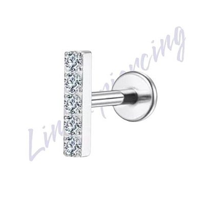 Mini Cluster titânio 5 pedra 1.2x8