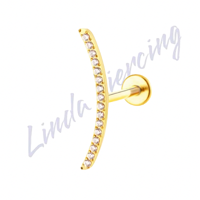 Cluster titânio pvd cravejado 16 pedras 1.2x8