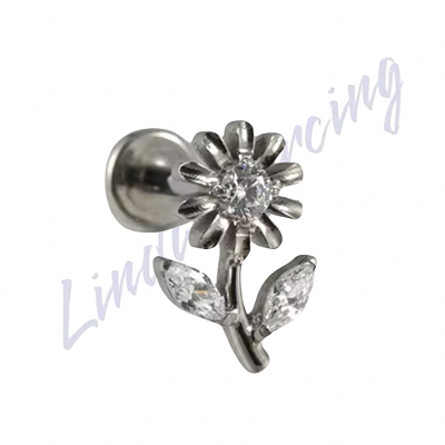 Labret Titânio Flor 1.2x8