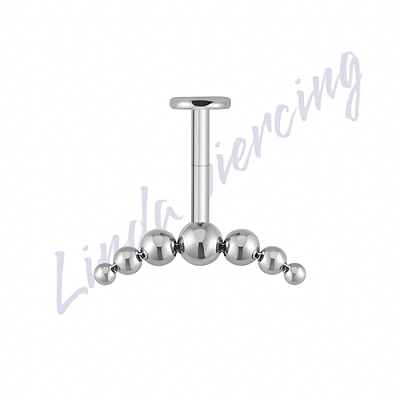 Labret vertical Bolinha Titânio 1.2x8