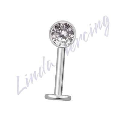 Labret Vertical Ponto de Luz titânio 1.2x8