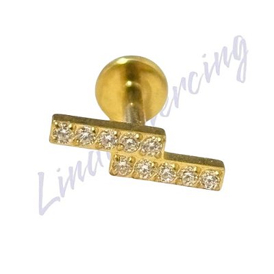 Labret Titânio pvd Raio 1.2x8