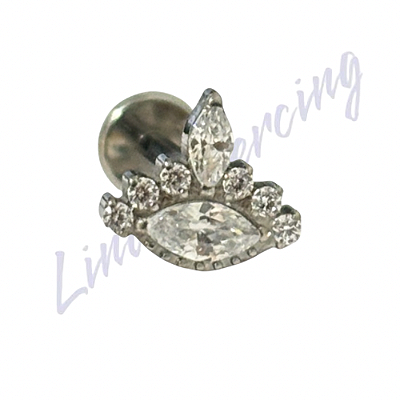 Labret Titânio Estilo Indiano 1.2x8