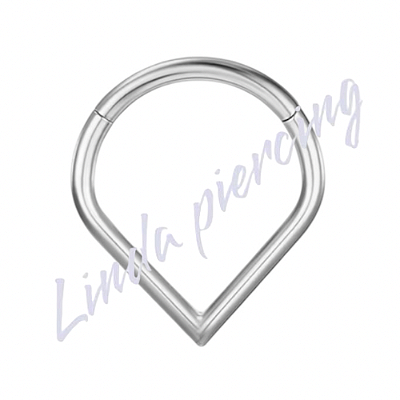 Piercing Argola Gota Titânio Segmento Articulado 1.2x8