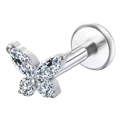 Labret Titânio Mini Borboleta NM 8mm