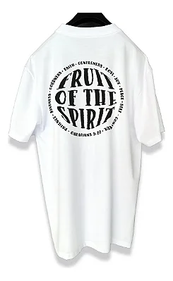 Camiseta Oversized Street Branca Fruto do Espírito