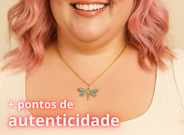 Colar Libélula Azul