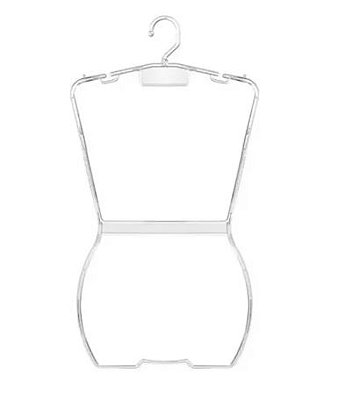 CABIDE ACRÍLICO SILHUETA INFANTIL TRANSPARENTE - PCT C/ 50