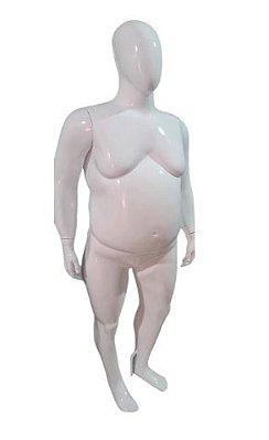 MANEQUIM DE FIBRA MASCULINO PLUS SIZE BRANCO