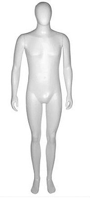 MANEQUIM DE PLÁSTICO MASCULINO RETO BRANCO - SEM BASE
