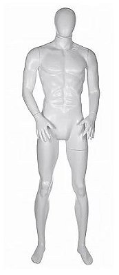 MANEQUIM DE PLÁSTICO MASCULINO MÃO NO BOLSO BRANCO - SEM BASE