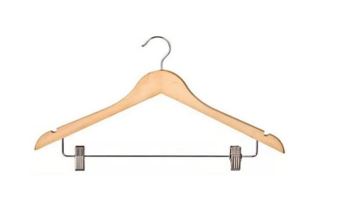 CABIDE DE MADEIRA COM PRESILHA CROMADA - PCT C/50