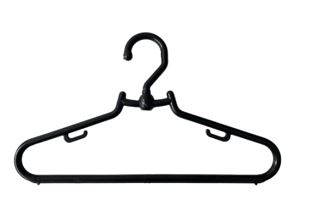 CABIDE PLÁSTICO BOUTIQUE GIRATÓRIO PRETO - PCT C/100