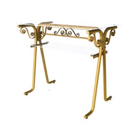 BALCÃO DE ATENDIMENTO COM ARARA VINTAGE DOURADO