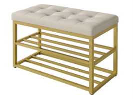 PUFF SAPATEIRA COM ASSENTO ESTOFADO