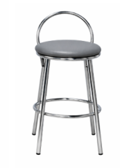 BANQUETA MÉDIA CROMADA - 0.60CM