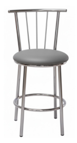 BANQUETA MÉDIA STAR CROMADA - 0.60CM