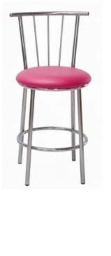 BANQUETA ALTA STAR CROMADA - 0.70CM