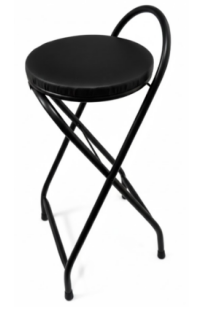 BANQUETA SIMPLES DOBRÁVEL PRETA