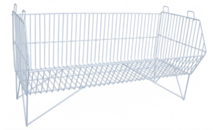 CESTO EMPILHÁVEL BRANCO COM PÉ - 0.90CM