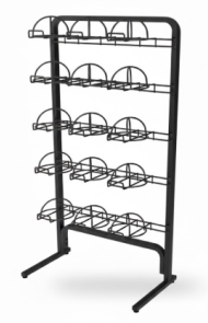 EXPOSITOR DE CHÃO PARA 15 BONÉS PRETO