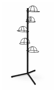 EXPOSITOR DE CHÃO PARA 05 BONÉS PRETO