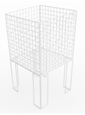 CESTO MULTIUSO BRANCO EM ARAMADO