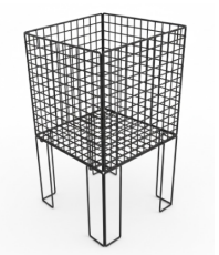 CESTO MULTIUSO PRETO EM ARAMADO