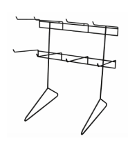 GANCHEIRA DUPLA PRETA PARA BALCÃO