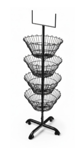 CESTO GIRATÓRIO PRETO - 04 CESTOS