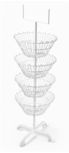 CESTO GIRATÓRIO BRANCO - 04 CESTOS