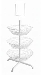 CESTO GIRATÓRIO BRANCO - 03 CESTOS