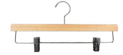 CABIDE DE MADEIRA RETO COM PRESILHAS - KIT C/50