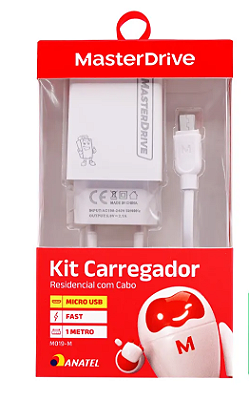 Kit Carregador M019-m Masterdrive Micro-usb 5v 2.1a