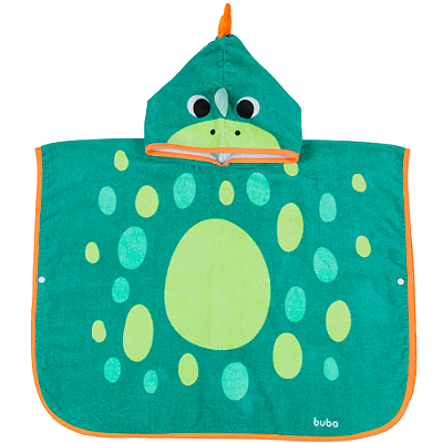 Toalha Poncho Buba Zoo - Dino