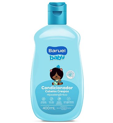 Condicionador Cabelos Crespos, 400ml - Baruel Baby