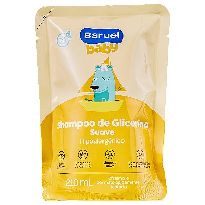 Refil Shampoo Suave, 210ml - Baruel Baby