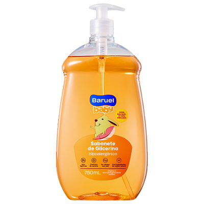 Sabonete Liquido Glicerina, 750ml - Baruel Baby