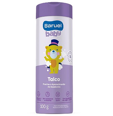 Talco (Previne Assaduras), 100g - Baruel Baby