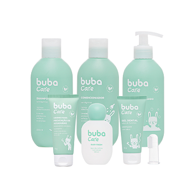 Kit Buba Care Completo 250ml - Kit Buba Care Completo – Banho, Cuidado e Proteção do Bebê (6 Itens)