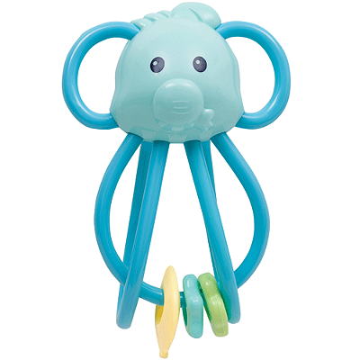 Chocalho Divertido Elefantinho Azul - Buba
