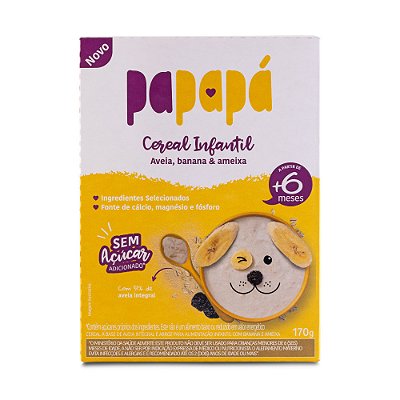 Cereal Infantil: Aveia, Banana e Ameixa, Caixa, 170g - Papapá