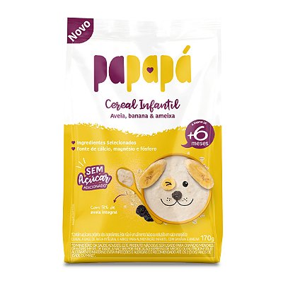 Cereal Infantil: Aveia, Banana e Ameixa, Pouch, 170g - Papapá